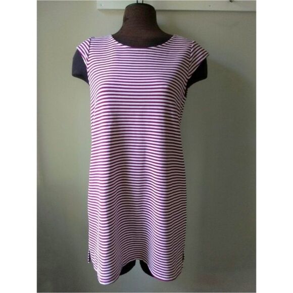 Everly Striped Cap Sleeve Shift Dress size Medium - Picture 9 of 10